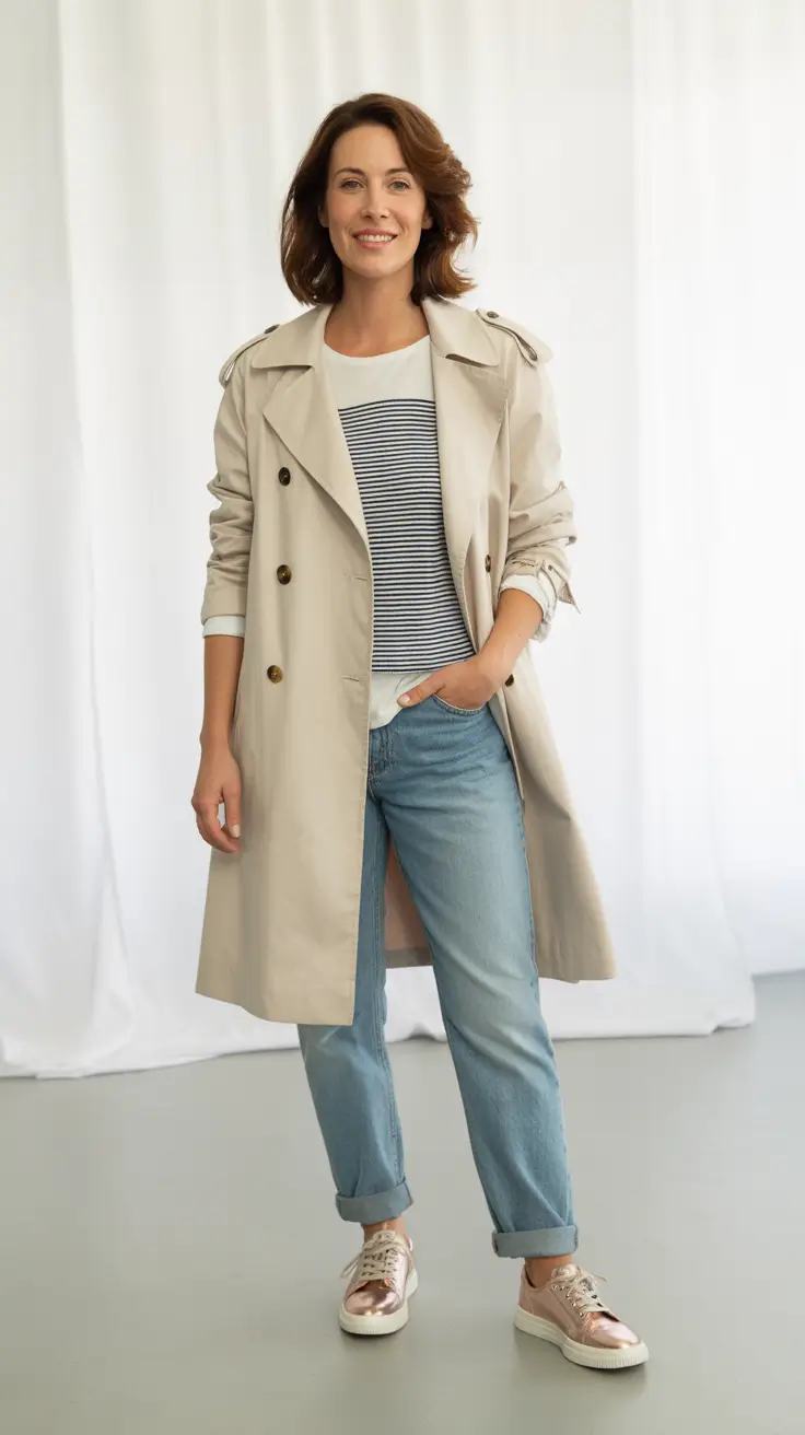 Trending spring outfits for women over 40 2026 Effortless Neutral Layers
