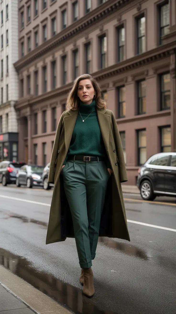 Trending spring outfits for women over 40 2026 Green Power Dressing