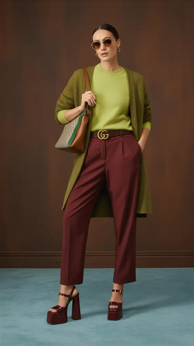 Trending spring outfits for women over 40 2026 Green Layering