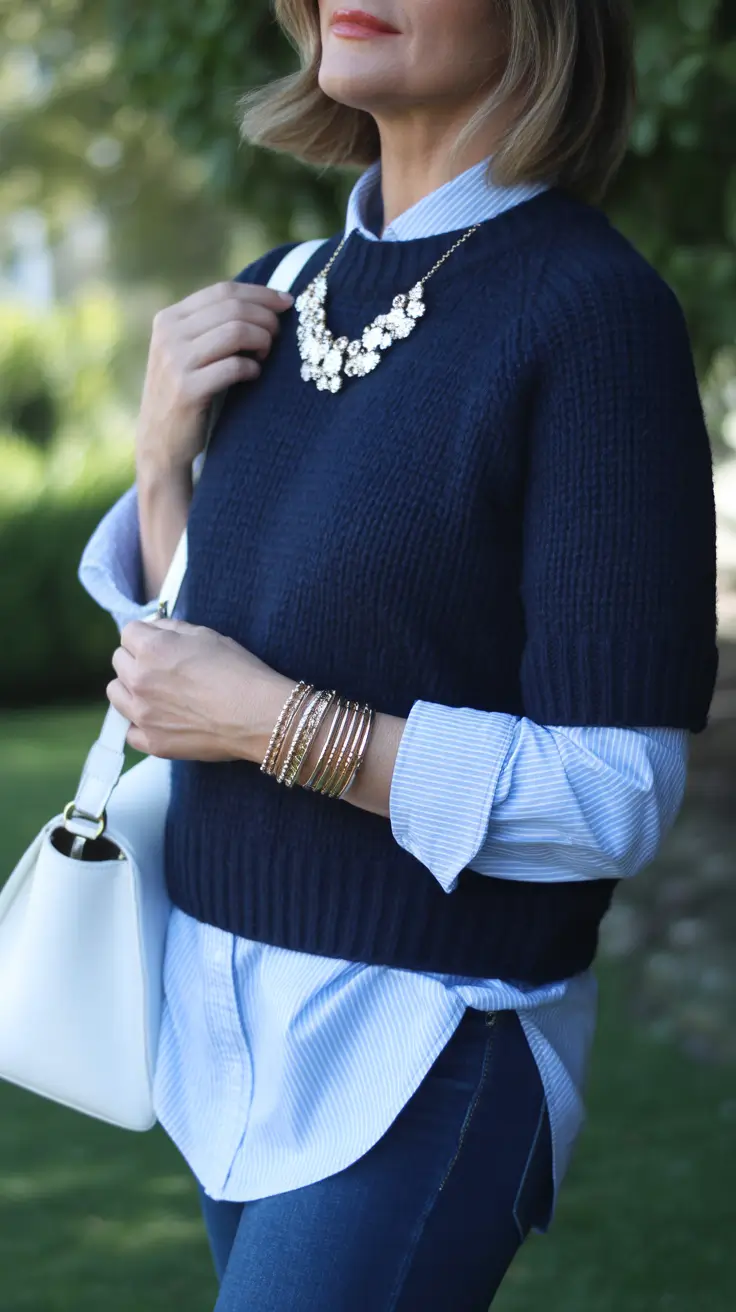 Trending spring outfits for women over 40 2026 Layered Classics