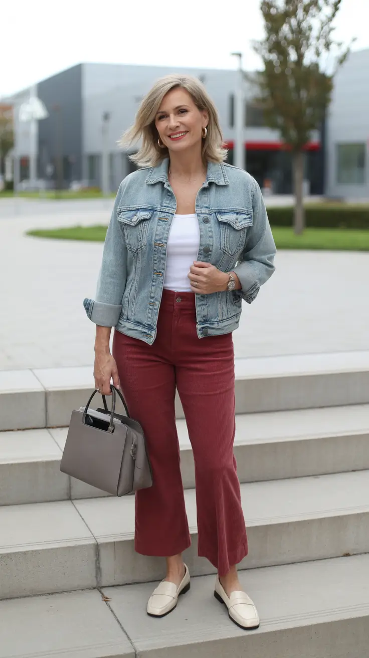 Trending spring outfits for women over 40 2026 Denim Refresh