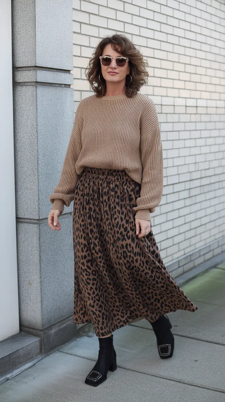 Trending spring outfits for women over 40 2026 Animal Print